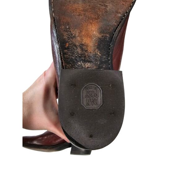 Dan Post Milwaukee Western cowboy boots in black cherry Sz 9D main image 7